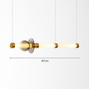 Suspension design à LED allongée en verre aux formes ovales Luxury