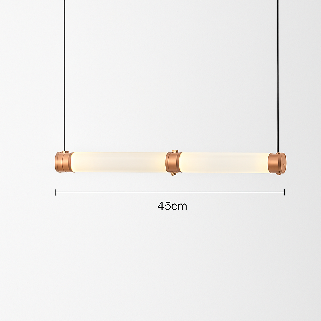 Suspension design à LED allongée en verre aux formes ovales Luxury - vue 8 sur 13