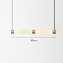 Suspension design à LED allongée en verre aux formes ovales Luxury