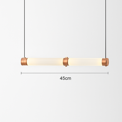 Suspension design à LED allongée en verre aux formes ovales Luxury