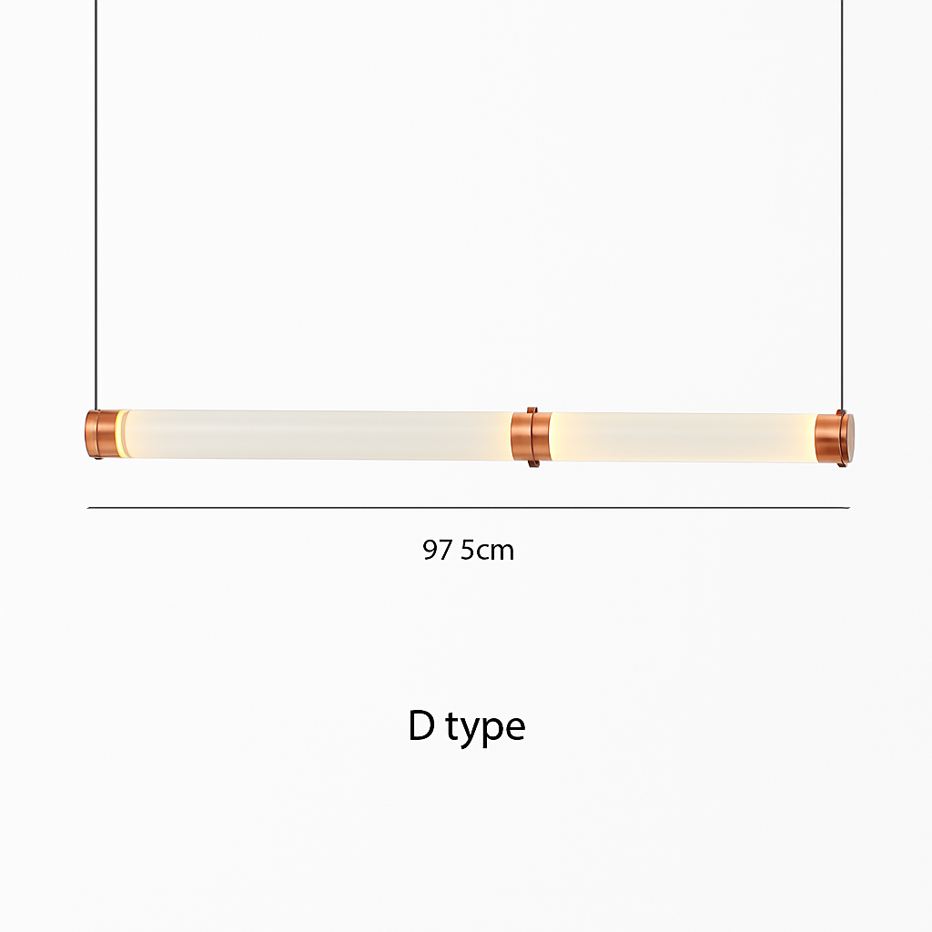 Suspension design à LED allongée en verre aux formes ovales Luxury - vue 9 sur 13