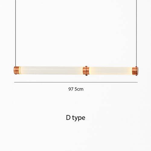 Suspension design à LED allongée en verre aux formes ovales Luxury