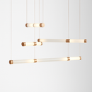 Suspension design à LED allongée en verre aux formes ovales Luxury
