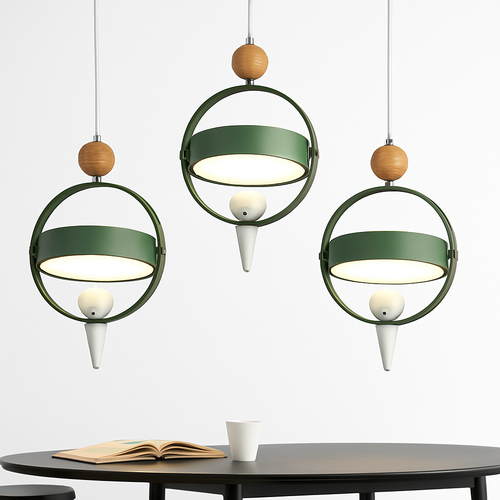 Suspension design LED avec petit oiseau suspendu Bessie