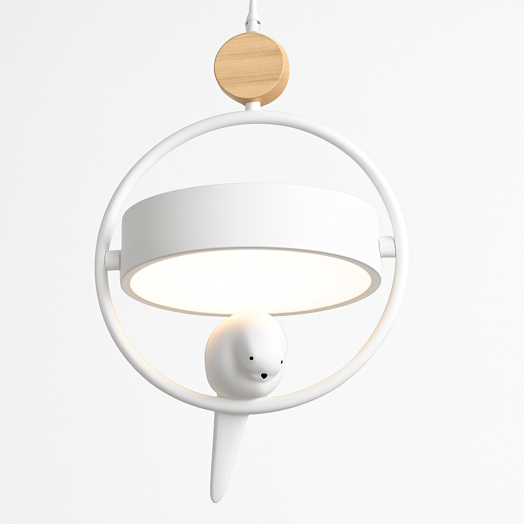 Suspension design LED avec petit oiseau suspendu Bessie - vue 10 sur 10