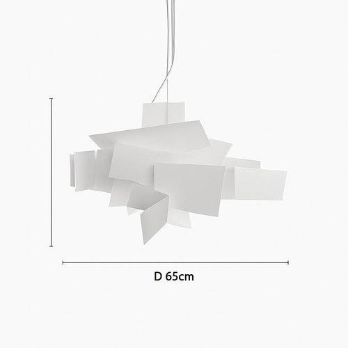Suspension design LED avec plusieurs plaques colorées Italian Lofty