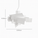 Suspension design LED avec plusieurs plaques colorées Italian Lofty