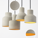 Suspension design LED en ciment (plusieurs formes)