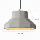 Suspension design LED en ciment (plusieurs formes)