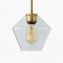 Suspension design à LED en métal et verre de plusieurs formes