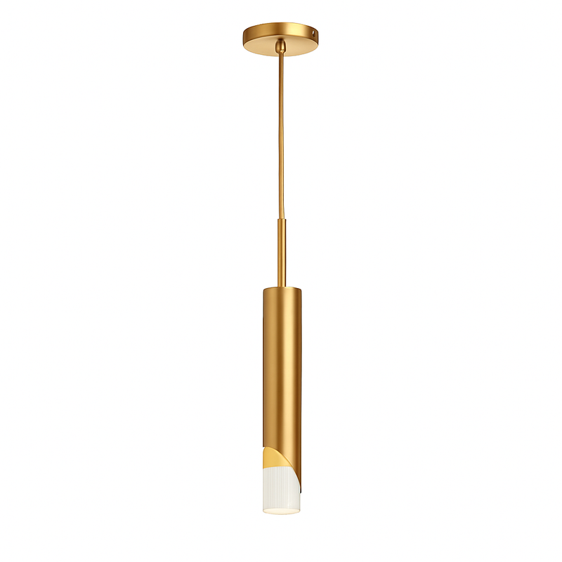 Suspension design à LED en métal style cylindre Loft