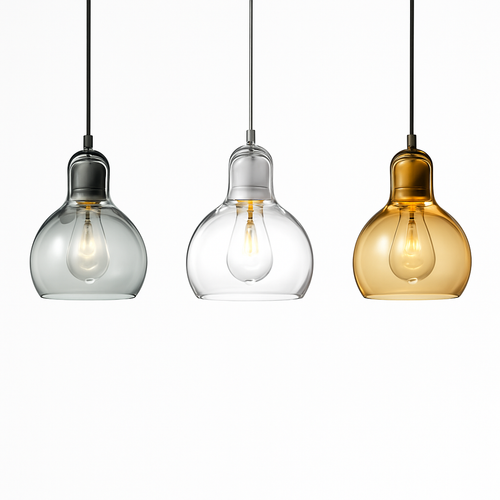 Suspension design LED en verre Loft