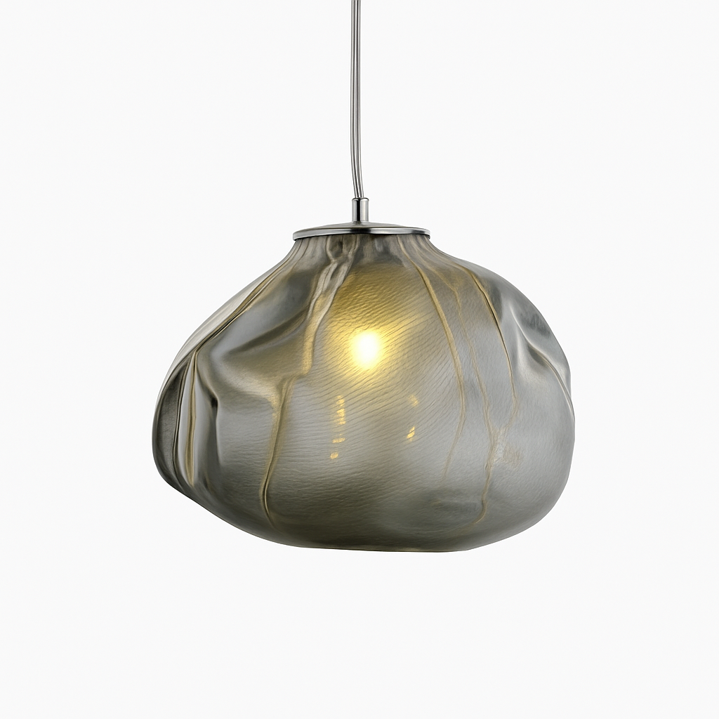 Suspension design à LED en verre soufflé style hang - vue 7 sur 8
