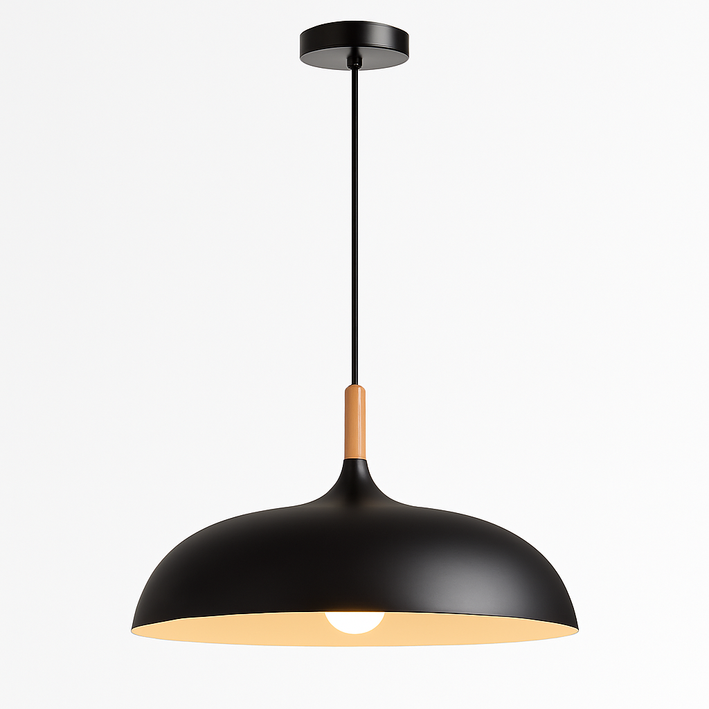 Suspension design LED à l'abat-jour arrondi en métal blanc Creative - vue 5 sur 5
