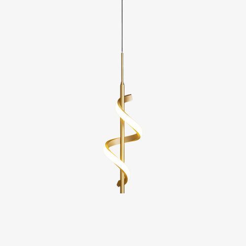 Suspension design LED métallique ondulé Polino