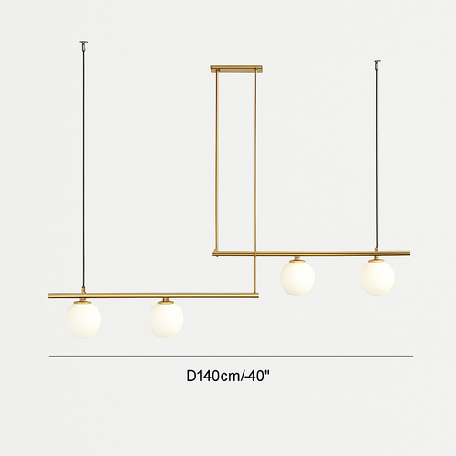 suspension design moderne avec boule de verre élégante