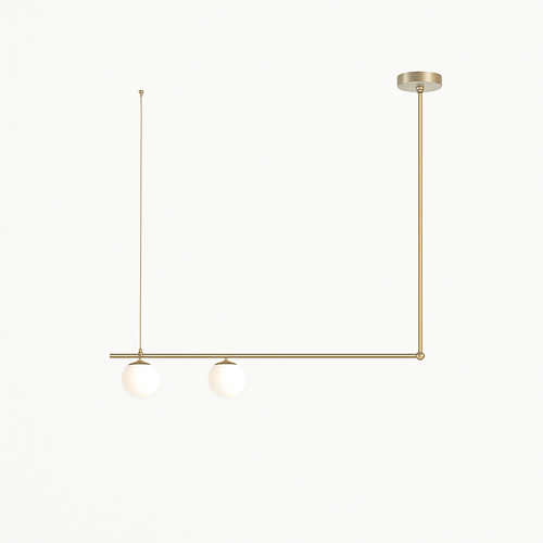 suspension design moderne avec boule de verre élégante