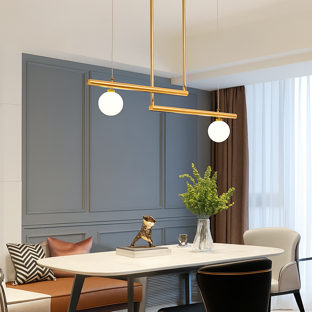suspension design moderne avec boule de verre élégante - vue 5 sur 16