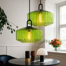 Modern coloured glass designer pendant light for interior decor