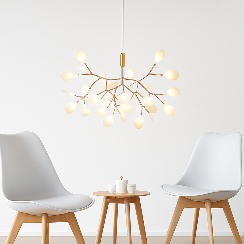 Suspension design moderne LED arbre couleur cuivré ou noir Home