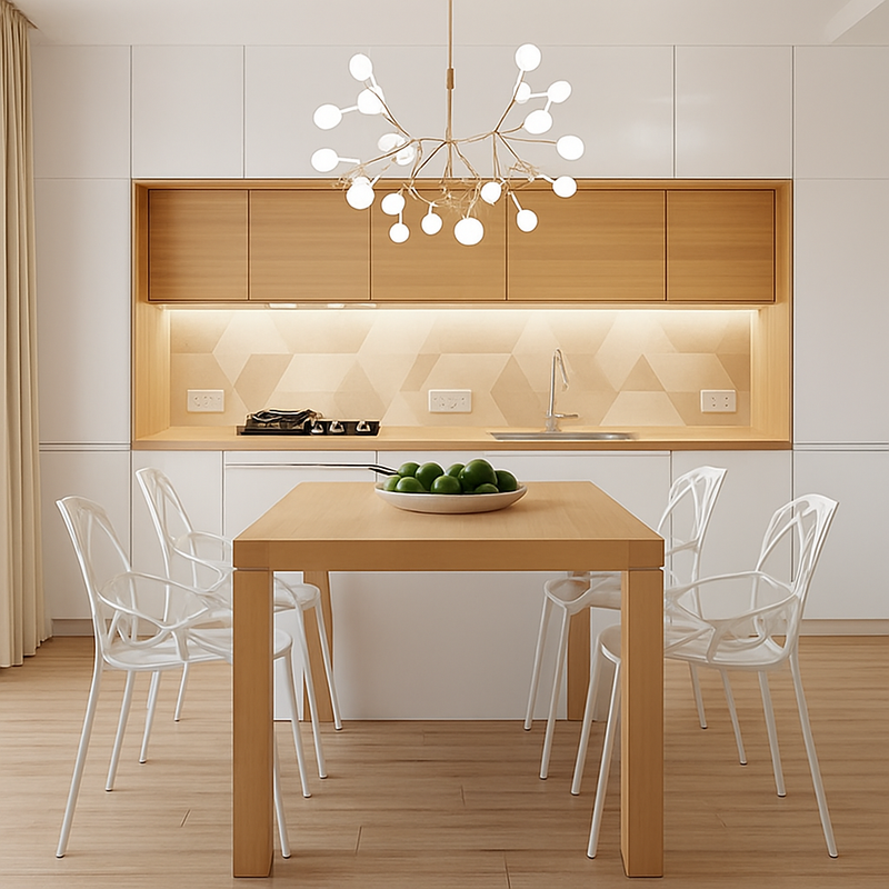 Suspension design moderne LED arbre couleur cuivré ou noir Home