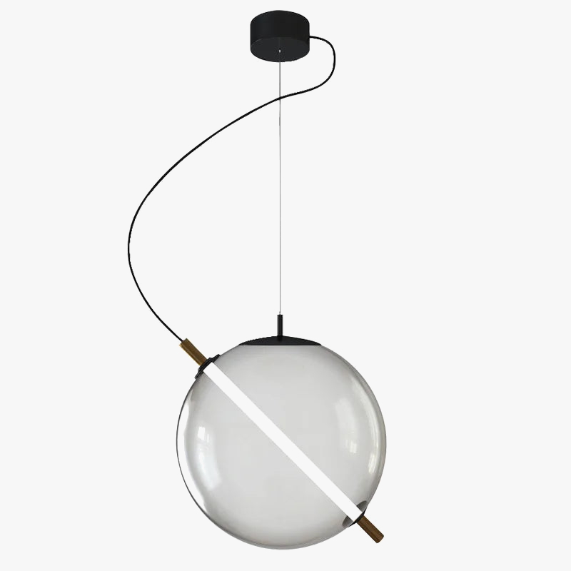 suspension design nordique boule de bulles de verre décorative