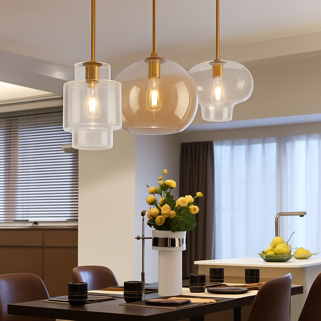 suspension design nordique en verre pour intérieur élégant - vue 4 sur 18