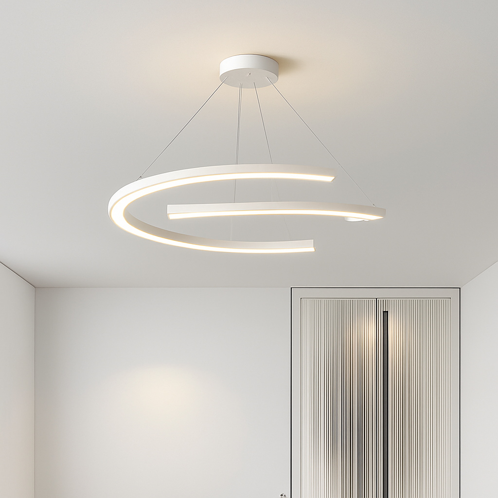suspension design nordique moderne simple anneau luminaire - vue 7 sur 12