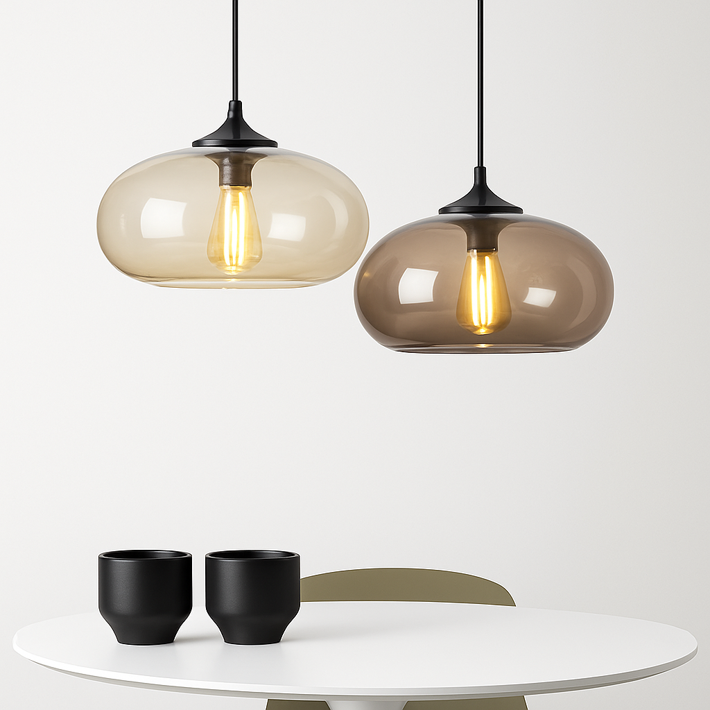 Suspension design ovale en verre Ball - vue 3 sur 7