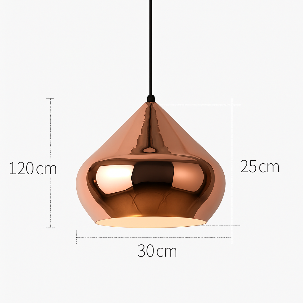Suspension design rose gold de plusieurs formes - vue 4 sur 8