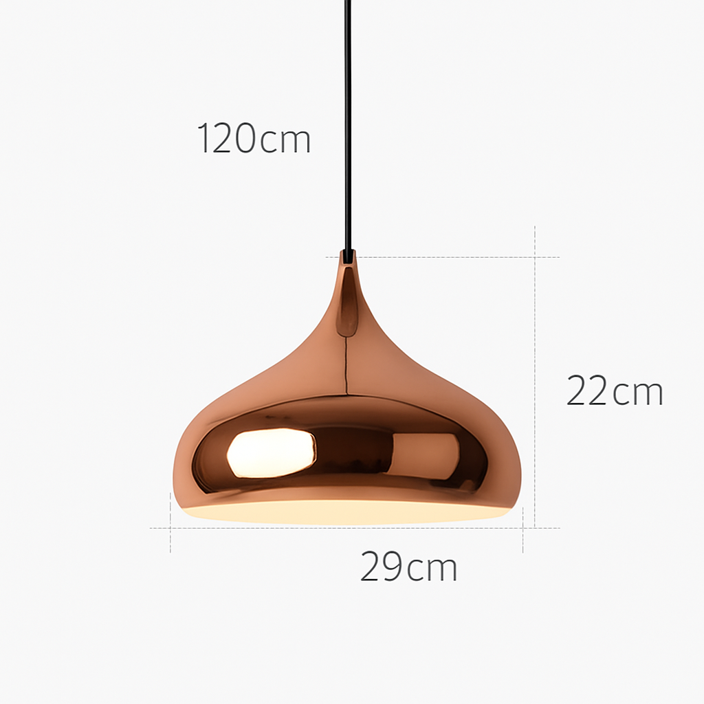 Suspension design rose gold de plusieurs formes - vue 5 sur 8