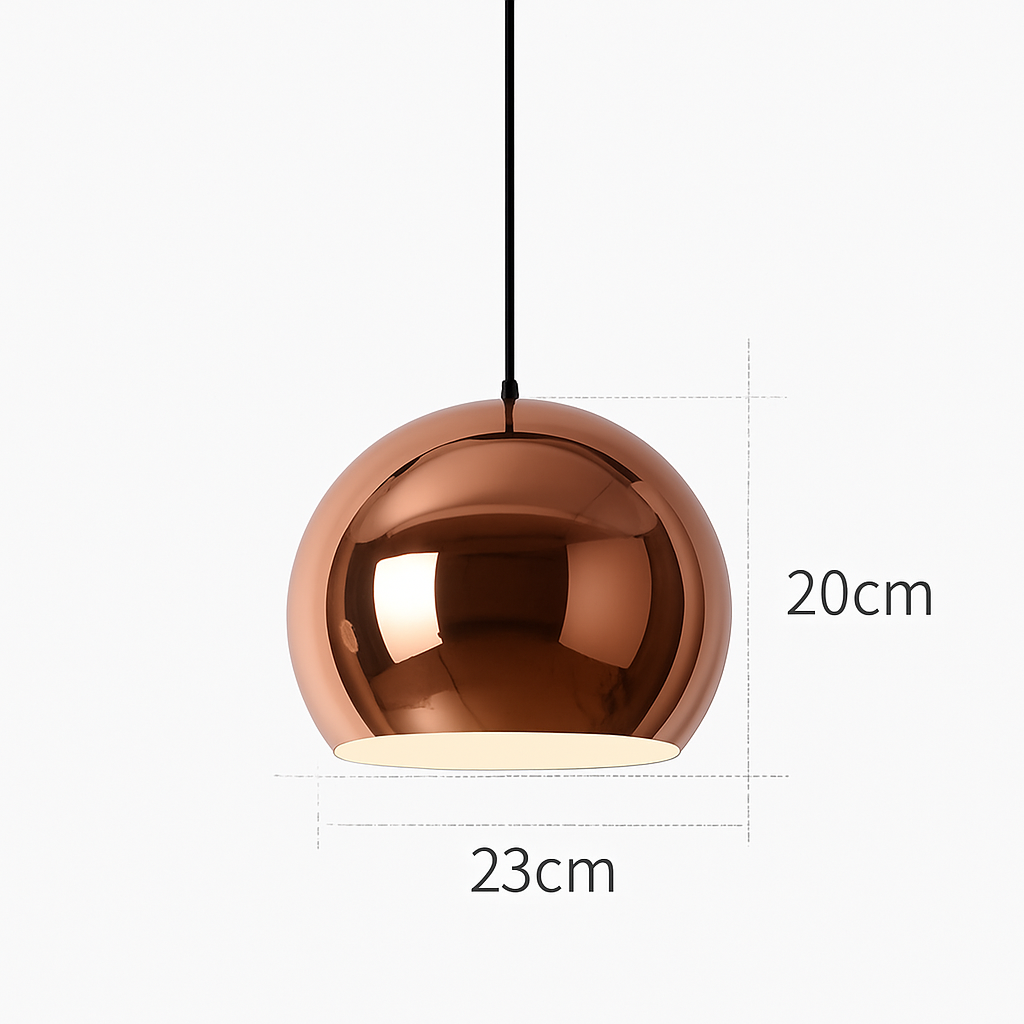 Suspension design rose gold de plusieurs formes - vue 6 sur 8