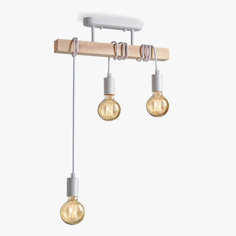 suspension double usage rétro art américain en bois