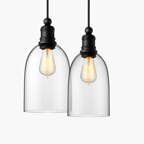 suspension Edison Vintage abat-jour en verre dans rétro Style Loft industriel suspension éclairage Lampara Colgante De Techo - vue 2 sur 5