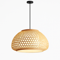 suspension en bambou style chinois vintage tissée à la main