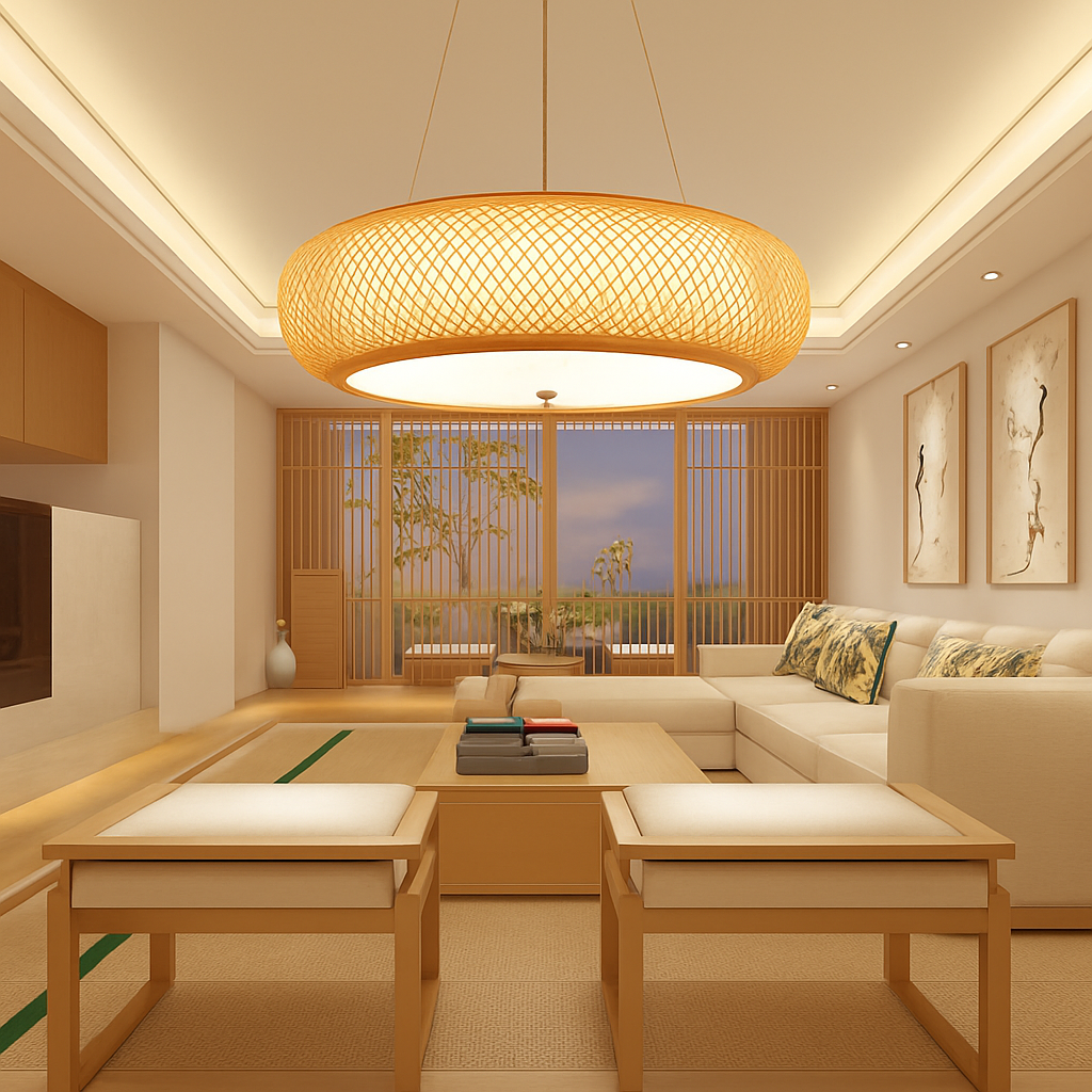 suspension en bambou style japonais modernes - vue 5 sur 10