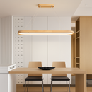 Minimalist wooden and LED pendant light for interior decoration