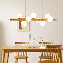Minimalist LED wood pendant light modern decor