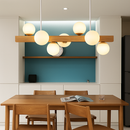 Minimalist LED wood pendant light modern decor