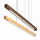 Minimalist nordic wooden pendant light with decorative LED