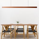Minimalist nordic wooden pendant light with decorative LED