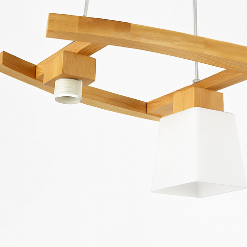 Suspension en bois nordique LED lampes suspendues modernes pour salle à manger salon cuisine Bar café lampe suspendue de Style japonais - vue 5 sur 7