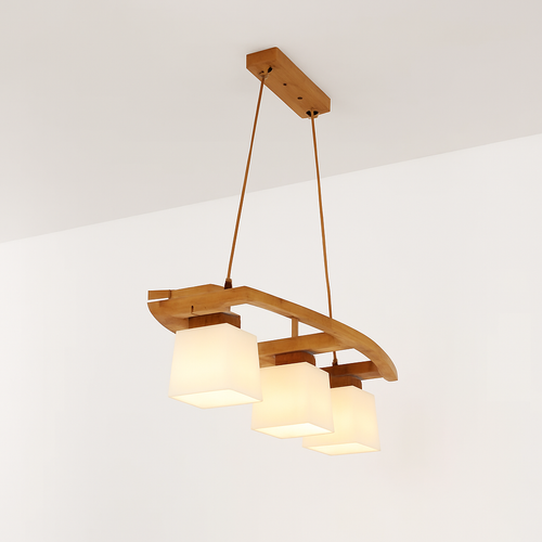 Suspension en bois nordique LED lampes suspendues modernes pour salle à manger salon cuisine Bar café lampe suspendue de Style japonais - vue 6 sur 7