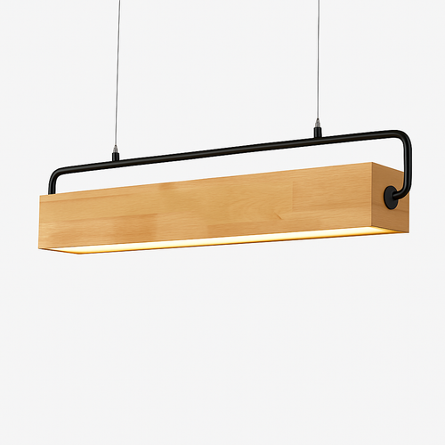 Suspension en bois nordiques LED lampes suspendues modernes pour salle à manger salon cuisine bureau boutique Bar café lampe suspendue à longue bande