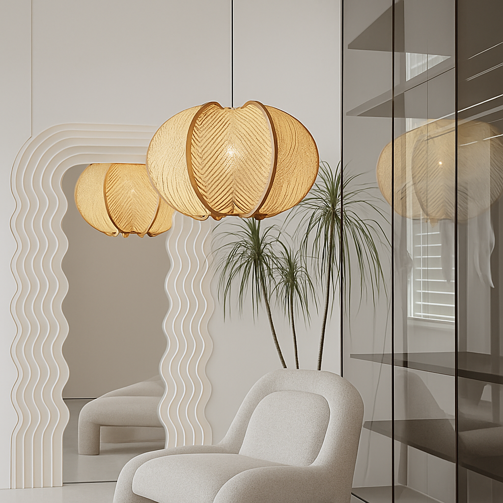 suspension en bois rétro style nordique pour décoration intérieure - vue 5 sur 7