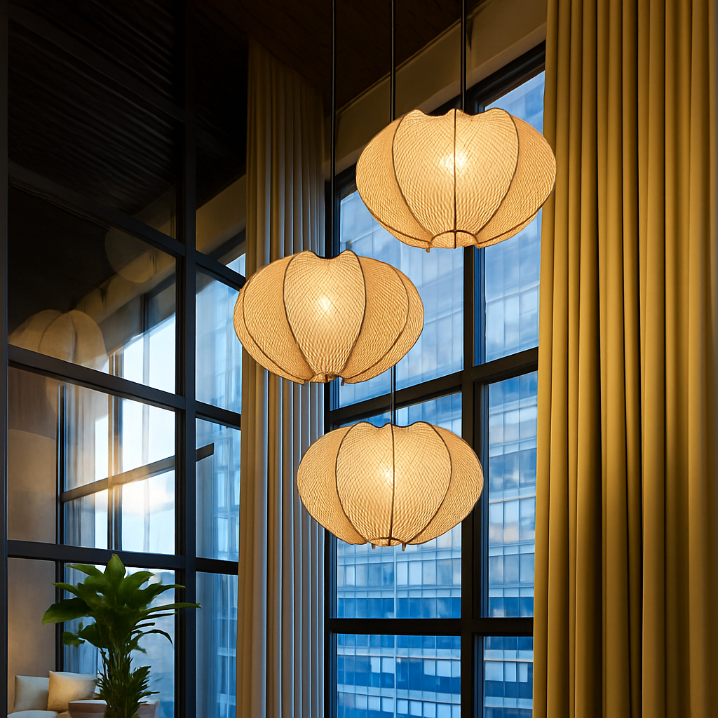 suspension en bois rétro style nordique pour décoration intérieure - vue 7 sur 7