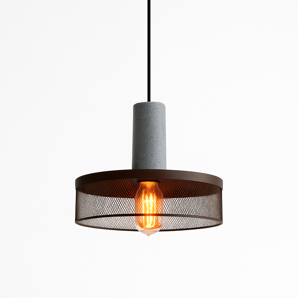 Suspension en ciment style américain vintage pour loft café bar restaurant - vue 5 sur 10