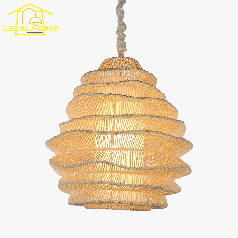 suspension en corde de chanvre vintage pour décoration moderne
