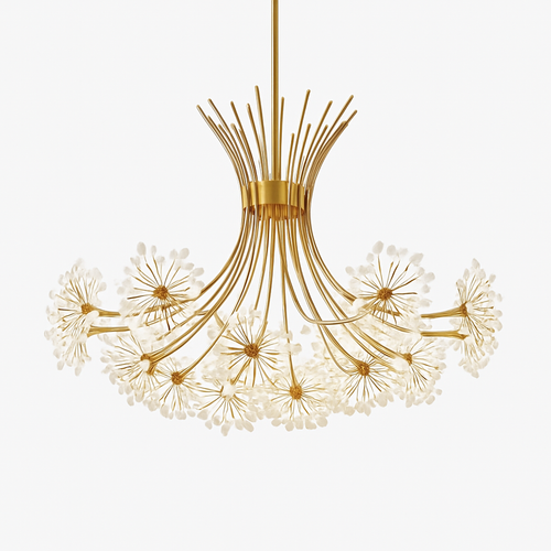 suspension en cristal doré pour un éclairage élégant