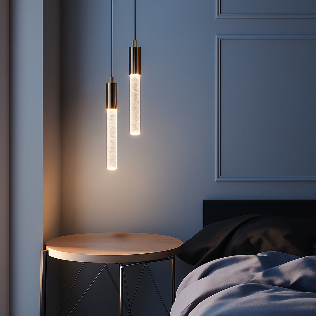 Suspension en cristal moderne à LED - vue 3 sur 9